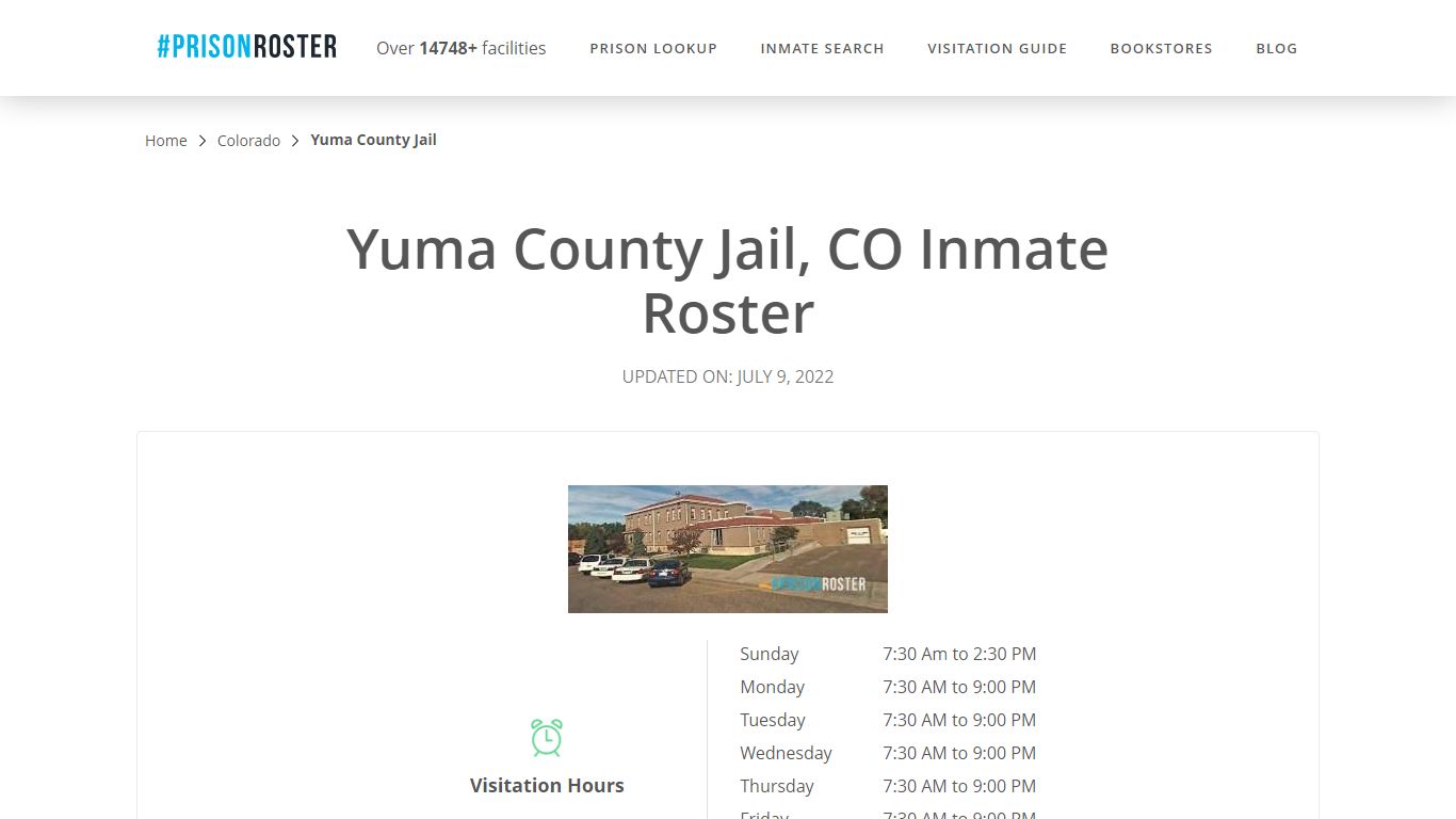 Yuma County Jail, CO Inmate Roster